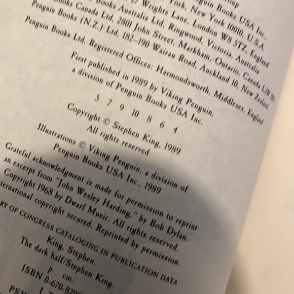 Vintage Stephen King The Dark Half Book - Picture 9 of 9